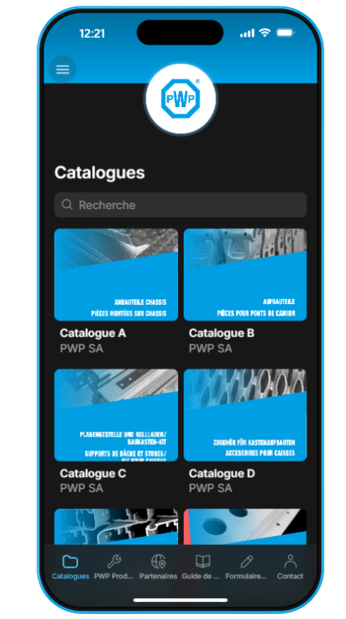 Aperçu de la Web App PWP